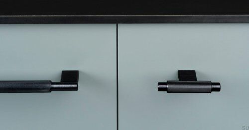 Gałka meblowa T-Bar Arpa Aluminiowa Czarna Szczotkowana