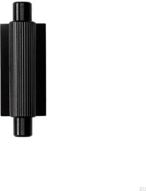 Gałka meblowa z podkładką T-Bar Arpa Plate Aluminiowa Czarna Szczotkowana