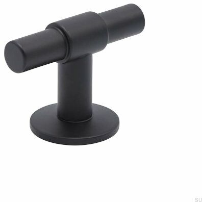 Gałka meblowa T-Bar Uniform Metalowa Czarna Matowa