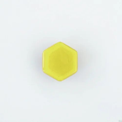 Gałka meblowa Hexagon Szklana Cytrynowa