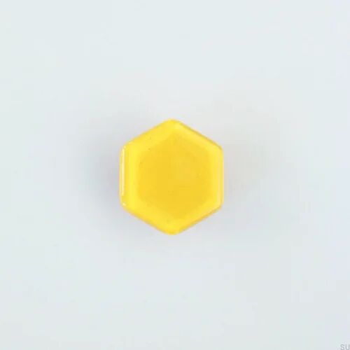 Gałka meblowa Hexagon Szklana Żółta