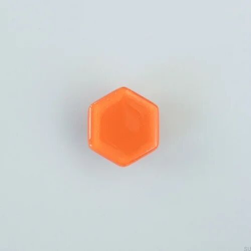 Gałka meblowa Hexagon Szklana Pomarańczowa