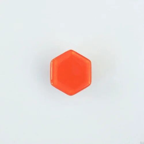 Gałka meblowa Hexagon Szklana Marchewkowa