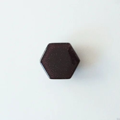 Gałka meblowa Hexagon Szklana Śliwkowa