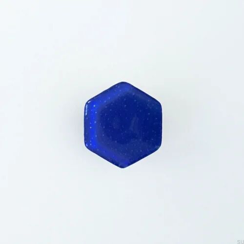 Gałka meblowa Hexagon Szklana Ultramaryna