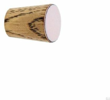 Gałka meblowa Simple Cone Drewniana Emaliowana Jasny Różowy Olej Przyciemniający