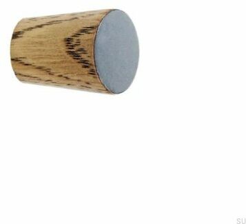 Gałka meblowa Simple Cone Drewniana Emaliowana Jasny Szary Olej Przyciemniający