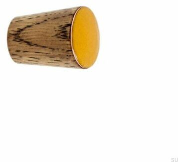 Gałka meblowa Simple Cone Drewniana Emaliowana Pomarańczowa Olej Przyciemniający
