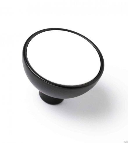 Gałka meblowa Bol Czarna z białym