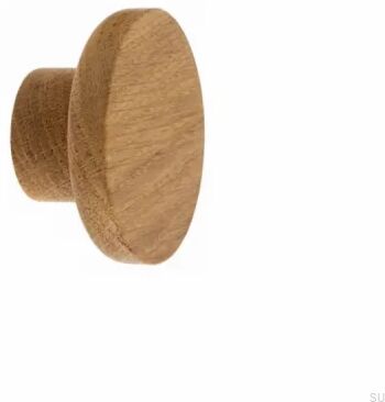 Gałka meblowa Basic Drewniana Dębowa 40 - 100 (nóżka 18 mm) - Olej Bezbarwny Półmat