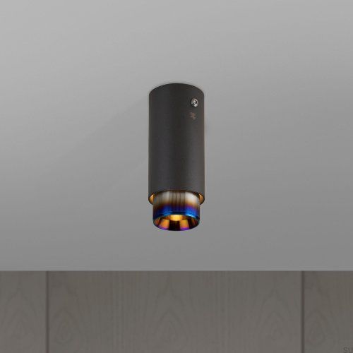 Lampa Exhaust Surface Grafitowa z paloną stalą
