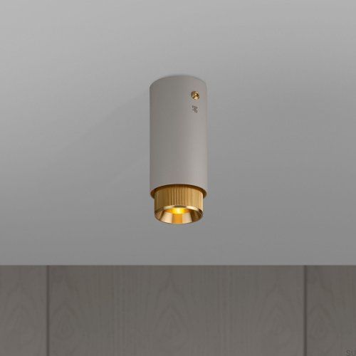 Lampa Exhaust Surface Szara z mosiądzem