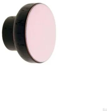 Gałka meblowa Simple Black 40 Drewniana Emaliowana Jasny Różowy