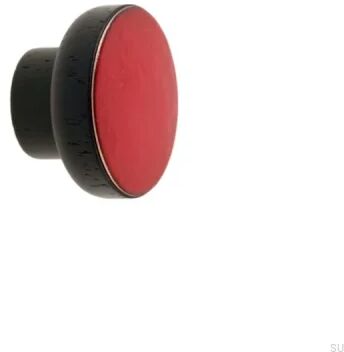 Gałka meblowa Simple Black 40 Drewniana Emaliowana Czerwona