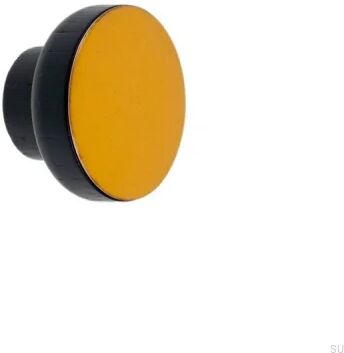 Gałka meblowa Simple Black 40 Drewniana Emaliowana Pomarańczowa