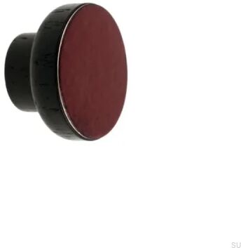 Gałka meblowa Simple Black 40 Drewniana Emaliowana Ciemny Czerwony