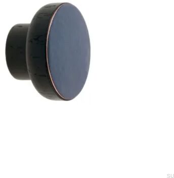 Gałka meblowa Simple Black 40 Drewniana Emaliowana Szaro-niebieska