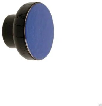 Gałka meblowa Simple Black 40 Drewniana Emaliowana Ciepły Niebieski