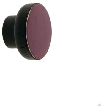 Gałka meblowa Simple Black 40 Drewniana Emaliowana Ciepły Fioletowy