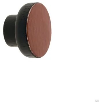 Gałka meblowa Simple Black 40 Drewniana Emaliowana Jasna Brązowa