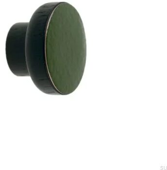 Gałka meblowa Simple Black 40 Drewniana Emaliowana Ciemna Zielona
