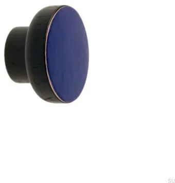 Gałka meblowa Simple Black 40 Drewniana Emaliowana Ultramaryna