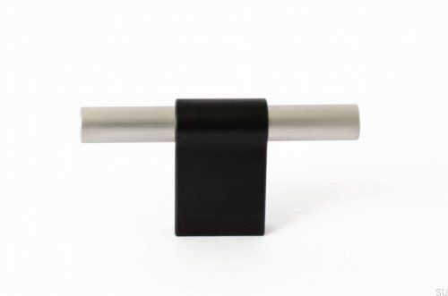 Gałka meblowa T-Bar Line Mix 60 Metalowa czarna ze szczotkowaną stalą