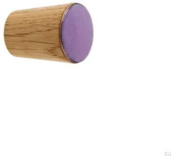 Gałka meblowa Simple Cone Drewniana Emaliowana Fioletowa Olej Bezbarwny Półmat