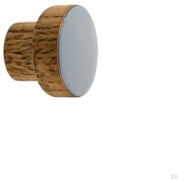 Gałka meblowa Simple Drewniana Emaliowana Jasny Szary Olej Przyciemniający