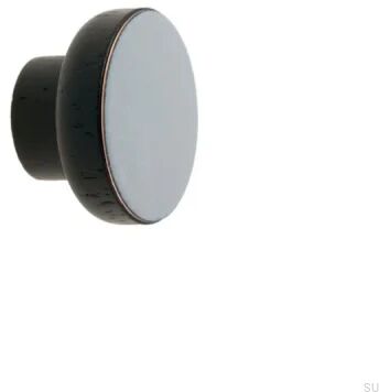 Gałka meblowa Simple Black 40 Drewniana Emaliowana Jasny Szary
