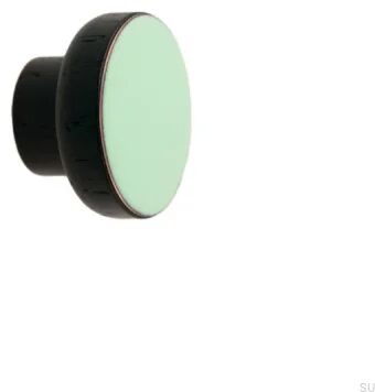 Gałka meblowa Simple Black 40 Drewniana Emaliowana Miętowa