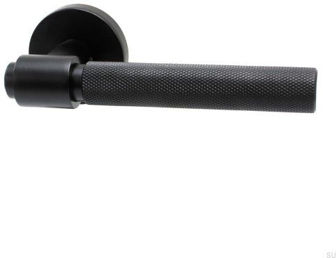 Klamka drzwiowa Helix 200 Metalowa Czarna Standard europejski