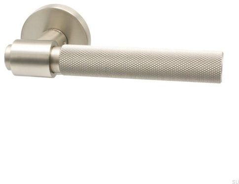 Klamka drzwiowa Helix 200 Metalowa Srebrna Standard europejski