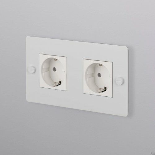 Gniazdo podwójne 2G Socket Białe Standard europejski