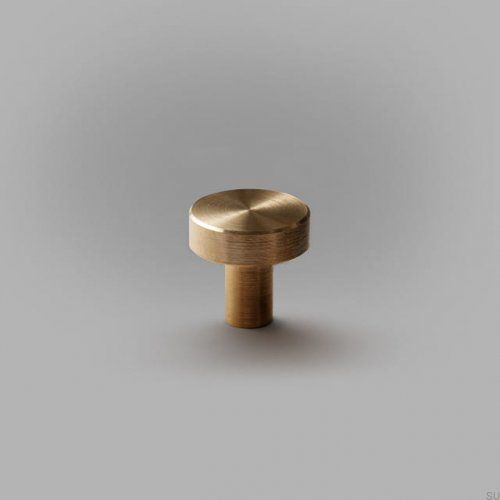 Gałka meblowa Nena S Short Mosiężna Szczotkowana Nielakierowana
