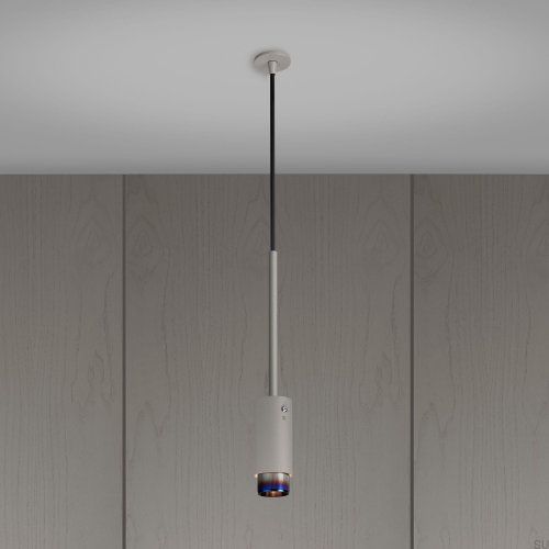 Lampa wisząca Exhaust Pendant Szara z paloną stalą