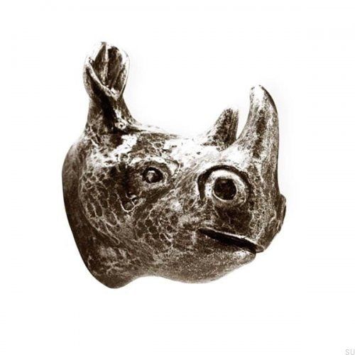 Gałka meblowa Noshörning Nosorożec Antyczna czerń