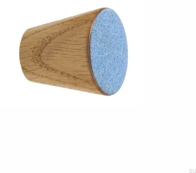 Gałka meblowa Melange Drewniana Niebieska Emaliowana - Olej Bezbarwny Półmat