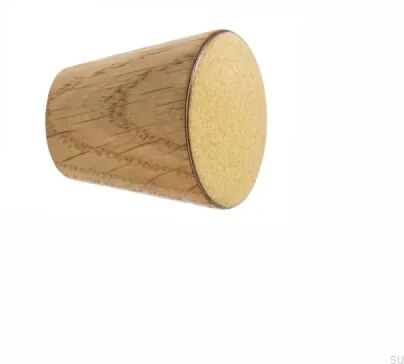 Gałka meblowa Melange Drewniana Żółta Emaliowana - Olej Bezbarwny Półmat