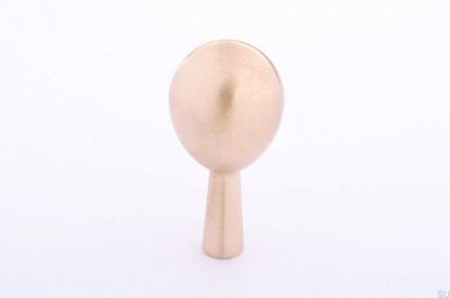 Gałka meblowa Drop 40 Złota Mosiężna Szczotkowana Nielakierowana