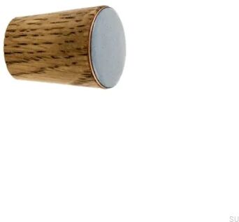 Gałka meblowa Simple Cone Drewniana Emaliowana Ciemna Szara Olej Przyciemniający