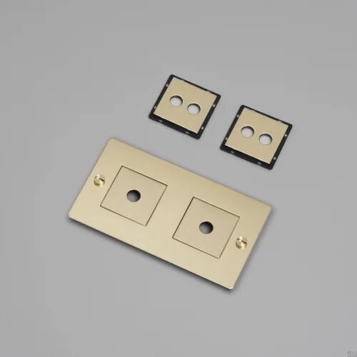 Ramka z wypełnieniem pozioma 2G Wall Plate Mosiężna Standard europejski