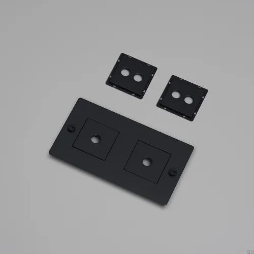 Ramka z wypełnieniem pozioma 2G Wall Plate Czarna Standard europejski