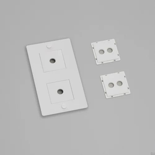 Ramka z wypełnieniem pionowa 2G Wall Plate Biała Standard europejski