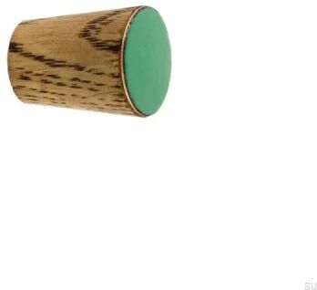Gałka meblowa Simple Cone Drewniana Emaliowana Zielona Olej Przyciemniający
