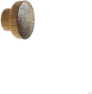 Gałka meblowa Stamp Mosiężna - Olej Bezbarwny Półmat