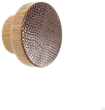 Gałka meblowa Stamp Miedziana - Olej Bezbarwny Półmat