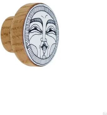 Gałka meblowa Faces Drewniana Dębowa Emaliowana - Olej Bezbarwny Półmat