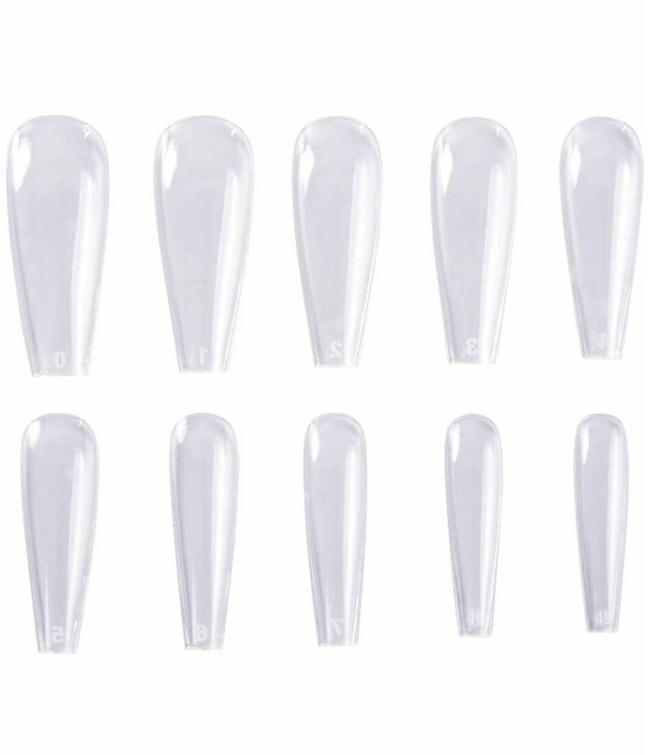 Zestaw tipsy Balerina clear bezbarwne 500 szt.
