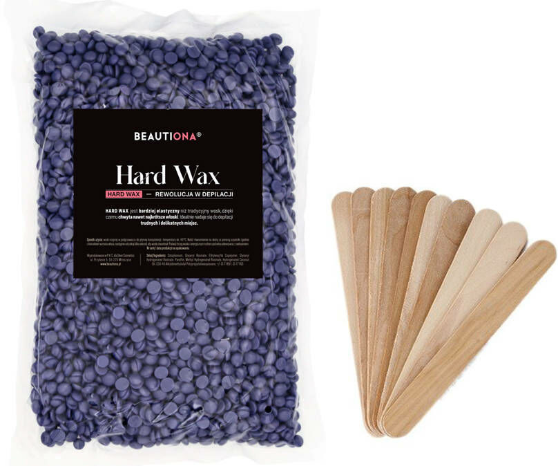 Wosk twardy FIOLETOWY w dropsach 1000 g + 10 szpatułek